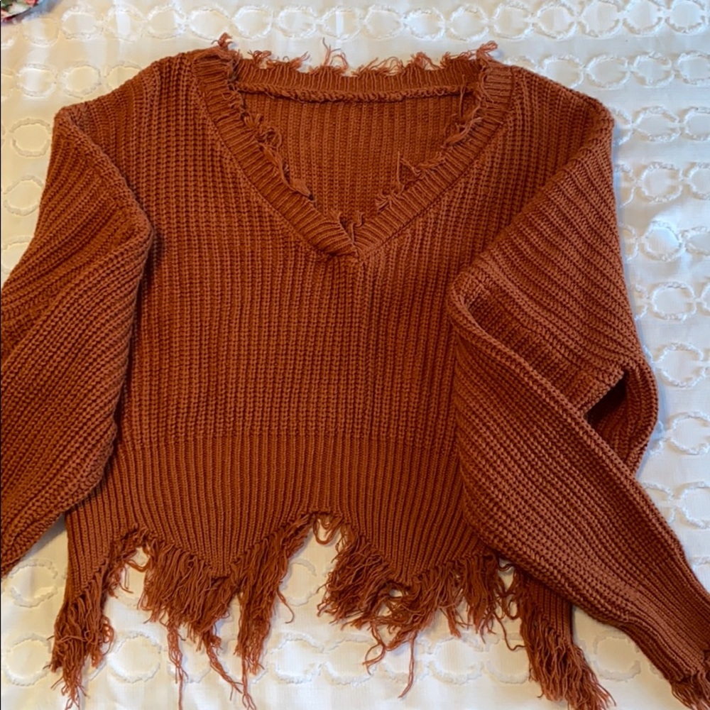 Burnt orange sweater